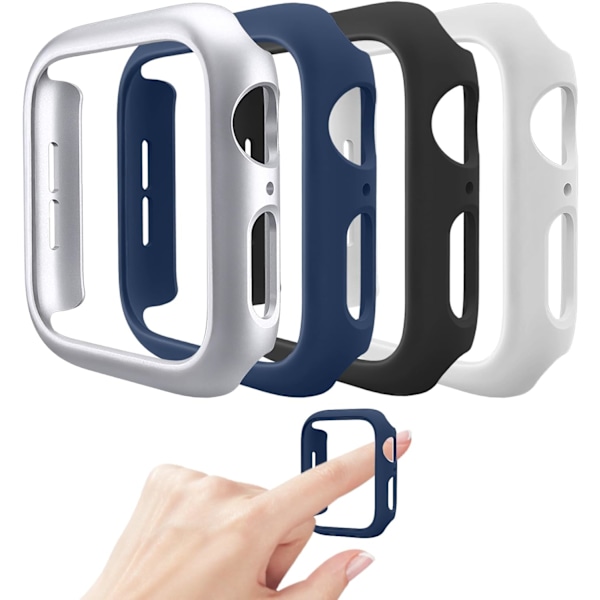 4-pakning Kompatibel med Apple Watch-deksel 42 mm [INGEN skjermbeskytter] Serie 3 2 1, Hard PC-støtfangerdeksel Beskyttelsesramme Kompatibel med iWatch 42 mm,