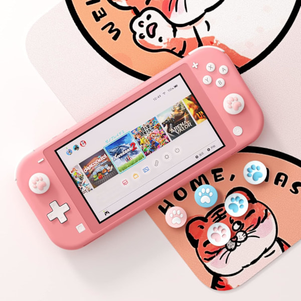 Søte Cat Paw Thumb Grip Caps til Switch\\/Oled\\/Lite