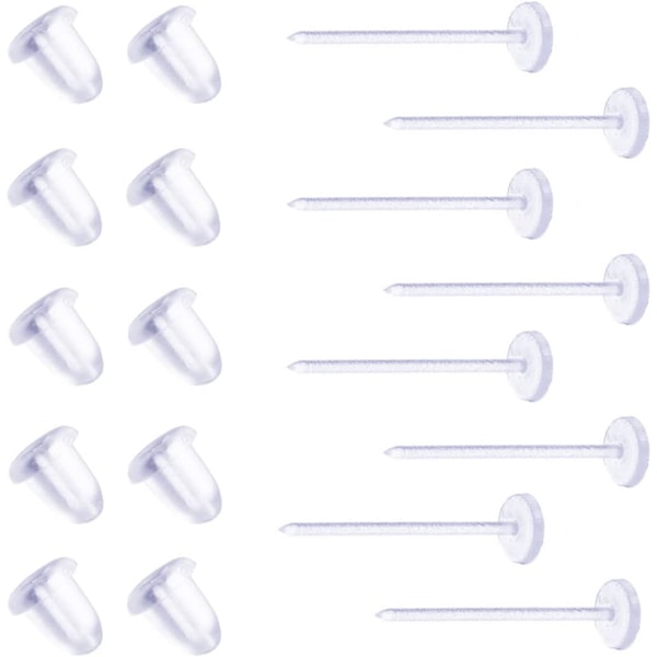 3mm Invisible Plastic Earrings Blank Pins Stud