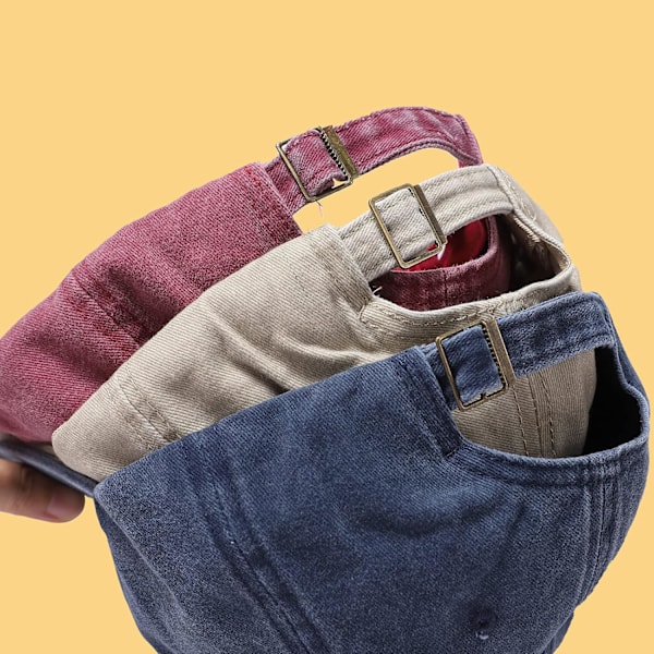 Enfärgad basebollkeps, tvättad retro basebollkeps i bomull för män och kvinnor,