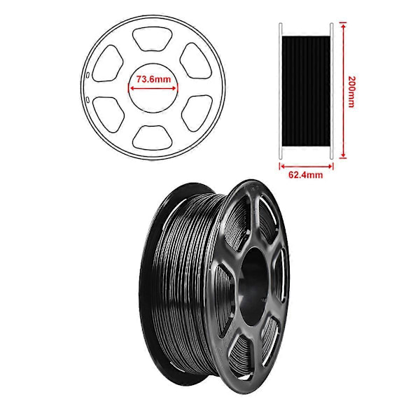 3D-tulostin Filamentti, PETG Filamentti, 1,75 mm Filamentti 3D-tulostimelle 1 kg kela PETG Oranssi