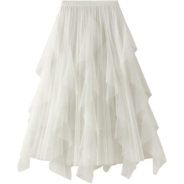 Kvinde Elastisk Høj Talje Tutu Tulle Lagdelt Skørt Sød Lagdelt Ruffles Mesh