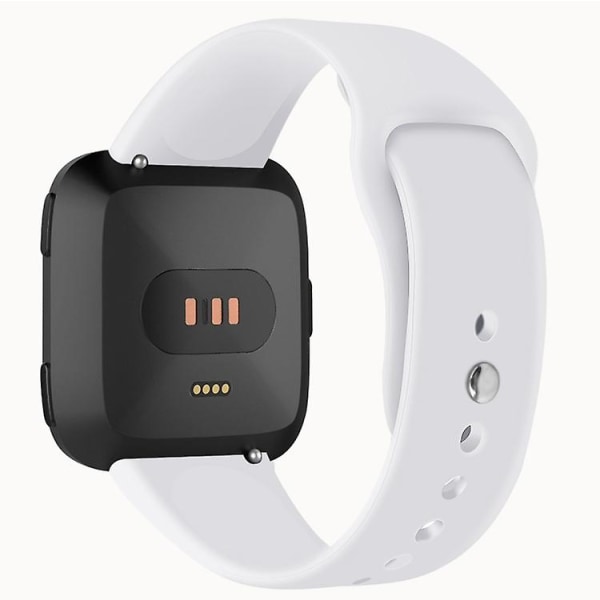 Til Fitbit Versa 2 / Fitbit Versa Lite Solid Color Silikonurrem TRS White