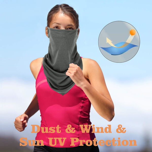 Halstørklæde Maske Bandana med Øre Stropper 3 Pakke. Hals Gaiter Balaclava Støv UV Sol