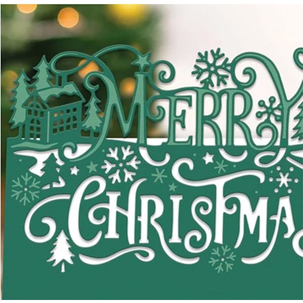 Glædelig jul kant metal die cuts - DIY Scrapbooking Decor