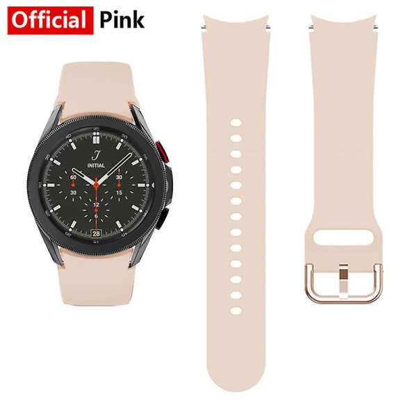 Silikonrem för Samsung Galaxy Watch 5/4 44mm 40mm Galaxy4 Classic 46mm 42mm Sporturband Armband Galaxy Watch 5 Pro 45mm official Pink watch 5 4 44mm 40mm