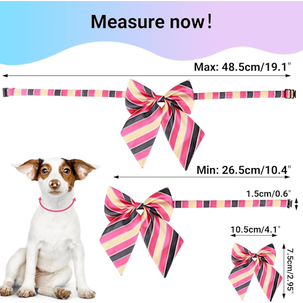 50 stk. Hundesløjfe, Justerbare Sløjfe Kraver til Små Mellemstore Hunde, Komfortable Katte Hals Sløjfe Stor Hvalp Søde Halstørklæder Kæledyr Pleje Elegant