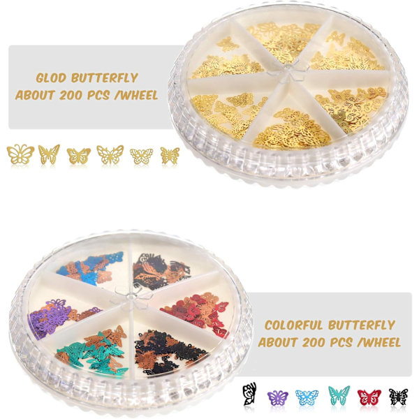 400 st Butterfly Resin Fillers Tillbehör - Legering Epoxiharts Tillbehör