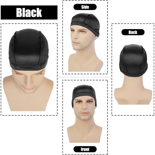 3ST Silky Wave Caps för män Waves. Bra kompressionslock över Durags