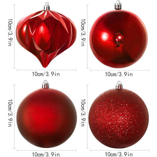 Julgranskulor Shatterproof Juldekorationer Extra Stora Hängande
