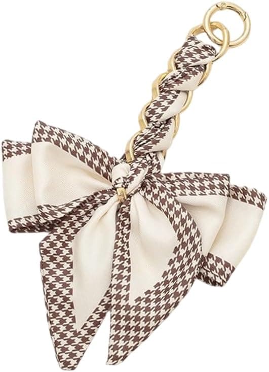 JamY Home Silky Bag Extender Chain Bow Ribbon Purse Strap Extender Replacement,Brown Brown