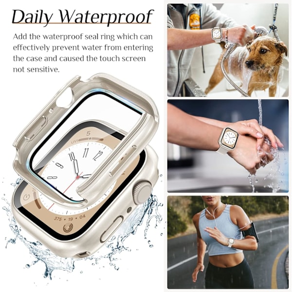 2-pak vandtæt Apple Watch cover til Series 8