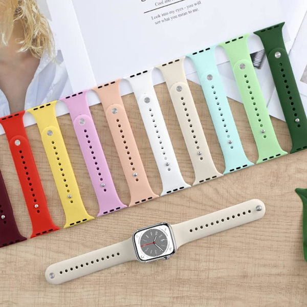Sportband för Apple Watch -band 40 mm 44 mm 41 mm 45 mm iWatch-band