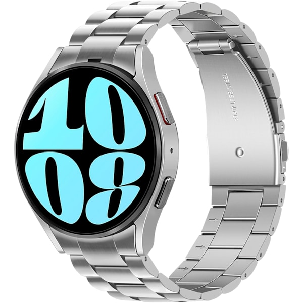 Ingen Gap-remme kompatibel med   Galaxy Watch 7/6/5/4/FE-rem 44mm 40mm/Watch 6 Classic-rem 47mm 43mm/Watch 5 Pro 45mm/Watch 4 Classic, 20mm metal