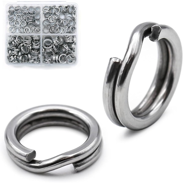 Split Rings Fiskeri - Rustfrit Stål Heavy Duty Tang (200 stk)