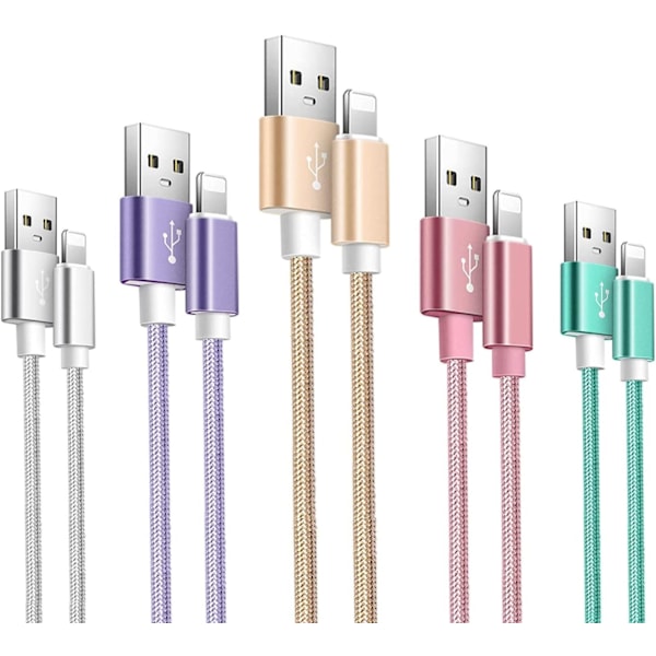 iPhone Charger Cable 5PACK iPhone Charger Cord Mfi Certified