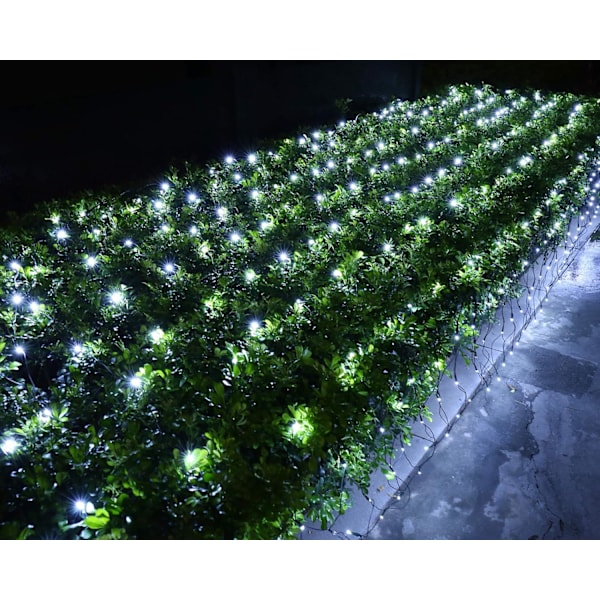 12ft x 5ft 360 LED Julgransnätljus, 8 lägen Busk Nätljus Anslutningsbara, Timer, Vattentäta för Julgranar, Buskar, Trädgård, Utomhus