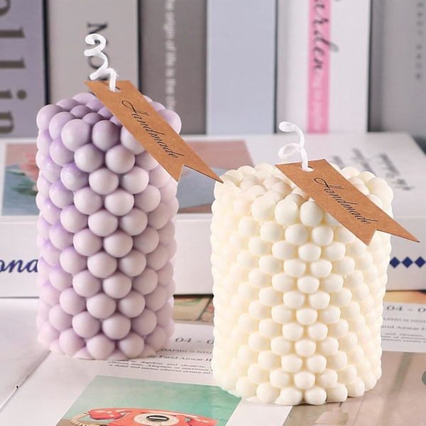 Cylinder Silikon Ljusformar Pelare Kub Bubbla Geometrisk