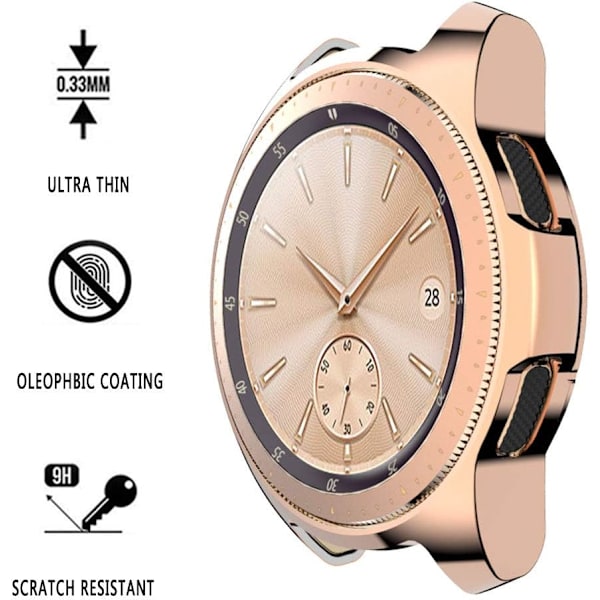 för Samsung Galaxy Watch 42 mm case, mjuk pläterad TPU All-Around