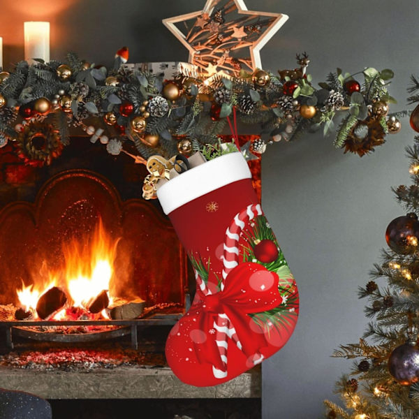 Glædelig Jul Juleferie Dekoration Strømper - Holdbare, Farverige og Sjove Festlige Dekorationer Jule Strømpe Pejs Ornamenter Xmas S