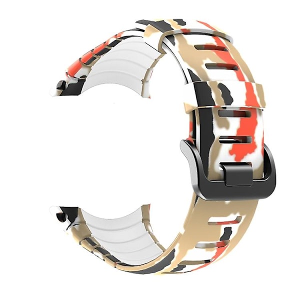 För Suunto Core Tpu Printed Watch Band HXQ Orange Camouflage