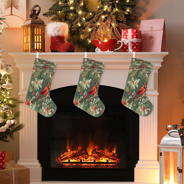 Juldesign Dekor Weihnachtsstrumpa Presenthållare Semester Xmas Strumpor Sockor för Familj Dekoration Hängande Ornament Fest, 45 x 19,8