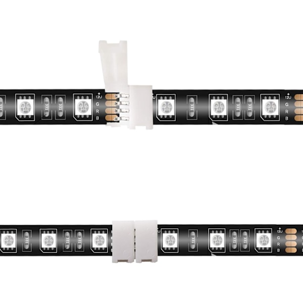 4-pinners RGB LED-lysstripekoblinger - Ideell for flerfargede LED-striper (20 stk.)