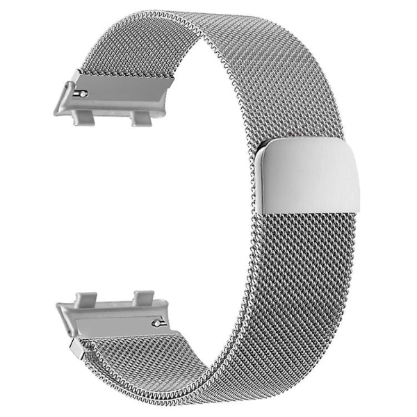För Oppo Watch 46mm Smart Watch Milanese rostfritt stål Metal Watch Band IML Silver