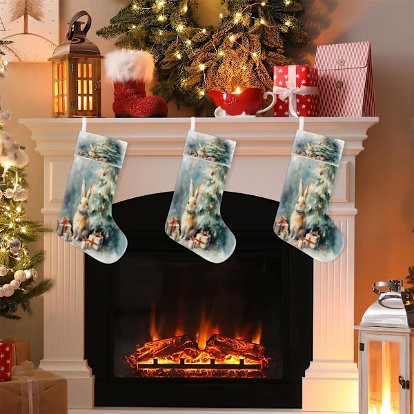 Juldekoration Design Weihnachtsstrumpa Present Holder Semester Xmas Strumpor Sockor för Familj Dekoration Hängande Ornament Party, 45 x 19,8