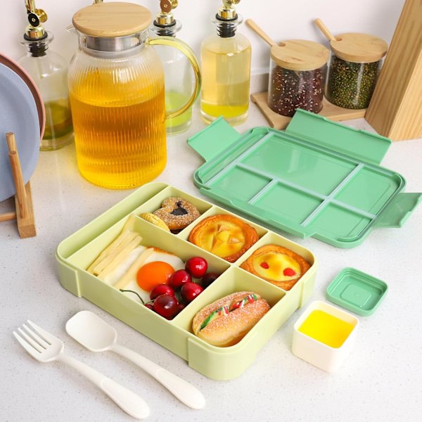 Barn Bento Lunchbox - Snackbox 1330 ML BPA-fri läckagesäkra lunchbehållare för barn Flickor Pojkar Småbarn Arbetsskola