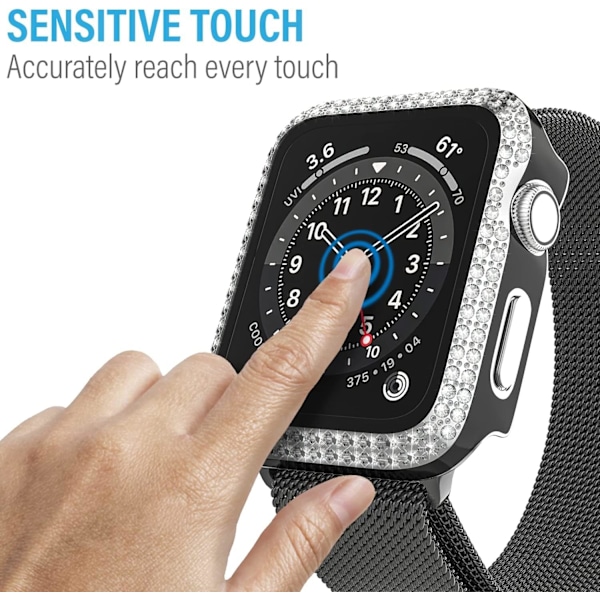 Rhinestone-fodral [4-pack] kompatibelt med Apple Watch Series SE 6 5 4