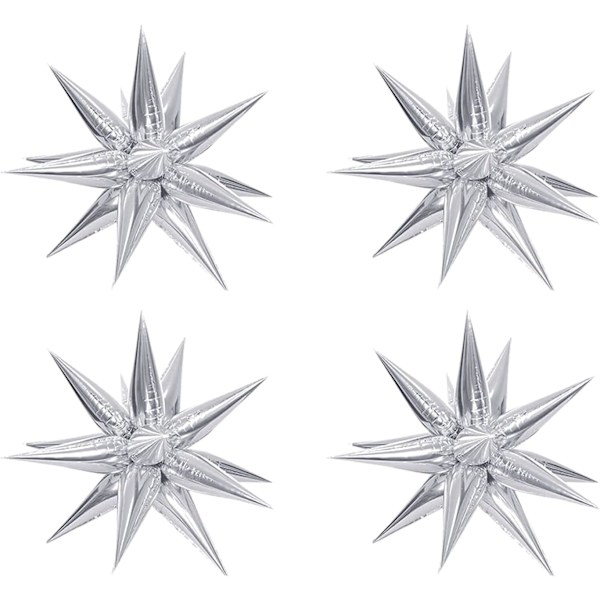 Stjerneballoner Sliver 50 stk Sliverballoner
