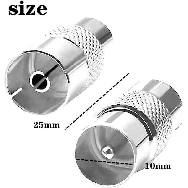 4 stk RF-kontakt hunn til hann TV-antenne koaksial kobler belagt TV
