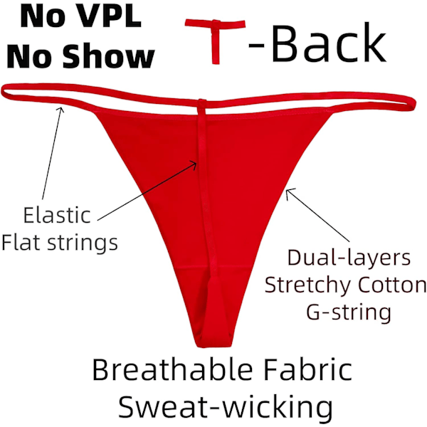 Bomull G-string stringtrosor för kvinnor T-back G-string underkläder