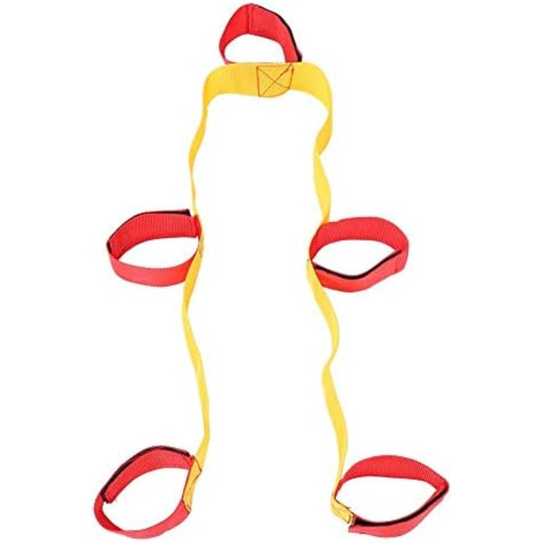 Elastisk slips, 3/5/8 personer holdspil, benløb, stafetspil, bånd til udendørs spil (5 personer)