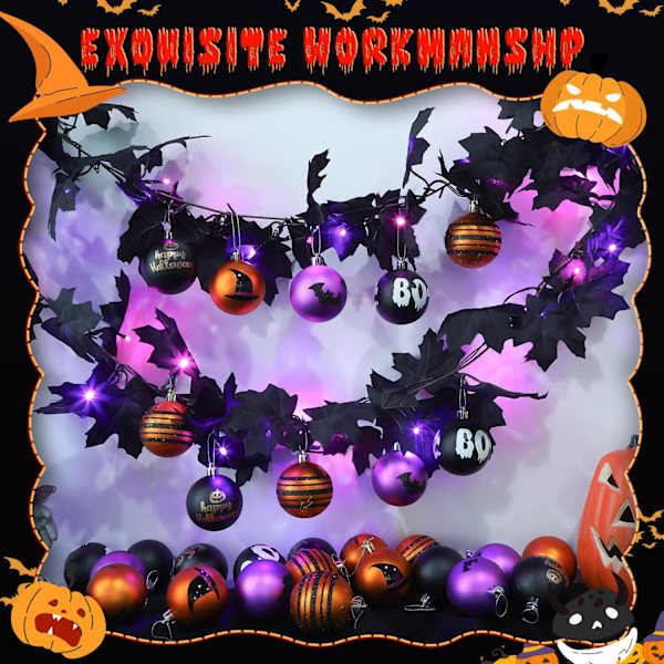 30st 2,36 tum Halloween-grandekorationer, färgad splitterfri plast