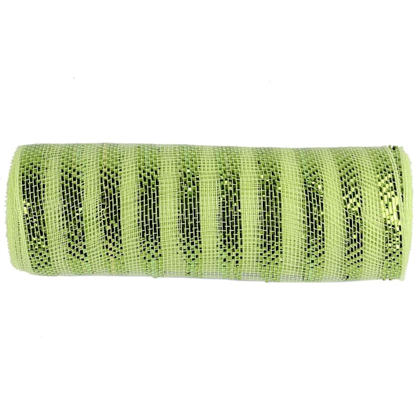 10 meter 10 tum poly mesh bandrullar deluxe bred folie, äppelgrön/lime