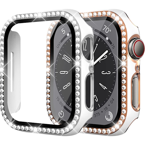 2-pack case för Apple Watch SE/6/5/4 44mm, Crystal Bling