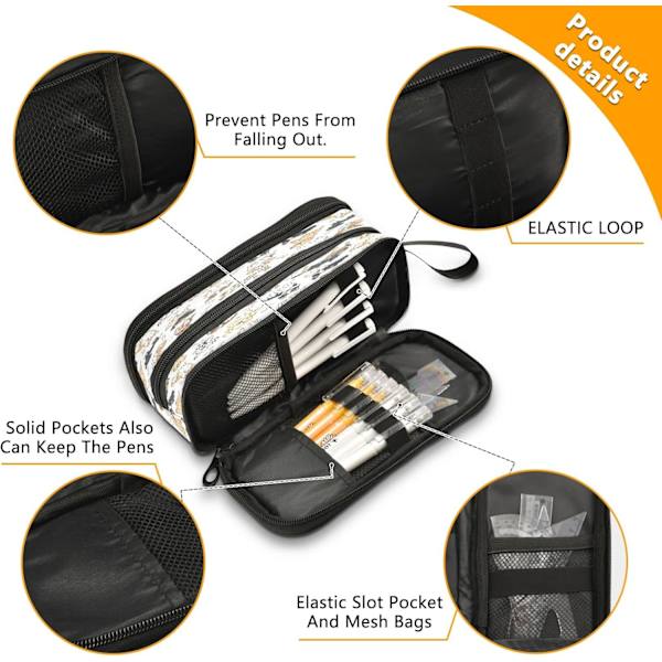 Golden Retriever Valp Hund n ncil Cse n Holder Bokser Pouch Cse Bg for Kontor Student flerfarget3 flerfarget3