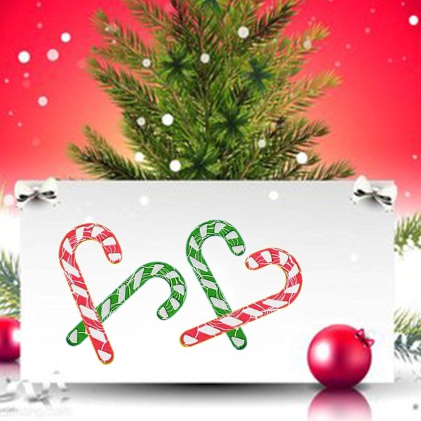 Jul Metallskärverktyg - Godisstav Skärverktyg Präglingsstencil för Korttillverkning DIY Scrapbooking Konsthantverk