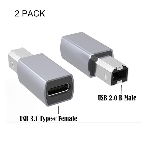 USB Typ C till USB Typ B-adapter. USB Typ C hona till USB