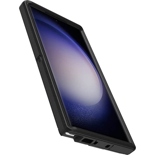 Defender Cover Kompatibel med Galaxy S23 Ultra Cover Sort Sort