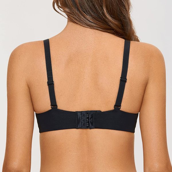 Kvinnors Push Up BH Plunge Full Coverage T-shirt BH Bekväma Vadderade