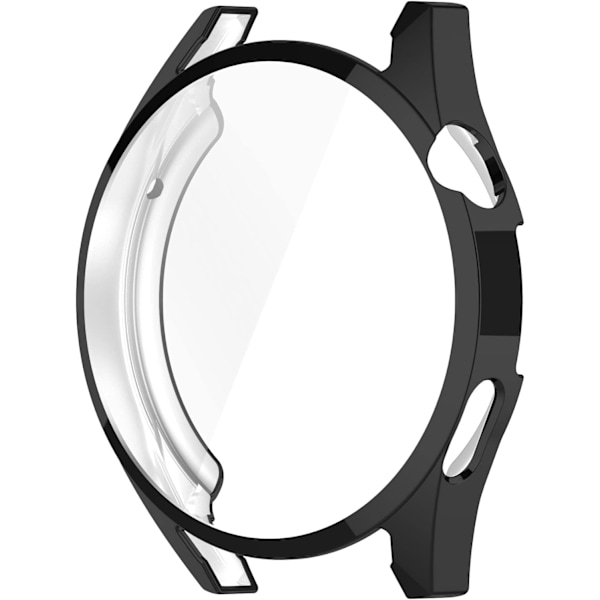 Beskyttende etui kompatibelt med Huawei Watch GT3 GT 3 42mm TPU etui Blød ultratynd beskyttelseskofanger (A) Sort/Sølv/Klar