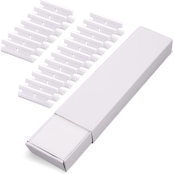 100 PCS Plastic Razor Blades Double Edges for 1.5" Plastic Scraper