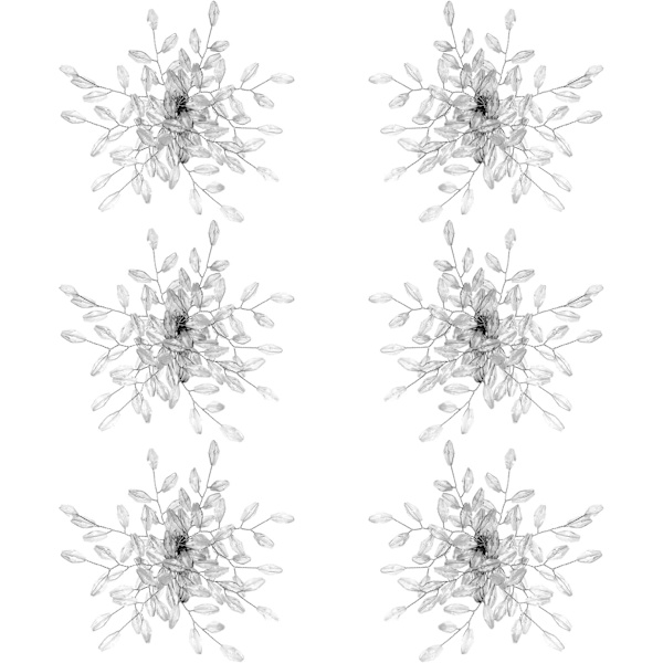Serviettringer, sett med 6 for spiseborddekorasjon, fester, hverdagslige servietter i metall