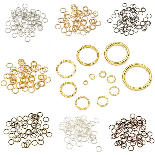 1370st Assorterade Hoppringar Delade Ringar - Smycken Findings Connector