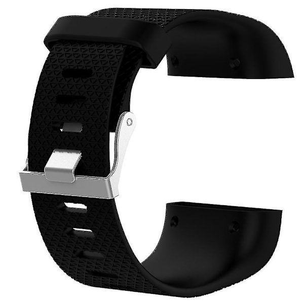 Stort udskiftningsarmbånd, rem, spænde, spænde, værktøjssæt til Fitbit Surge Bk