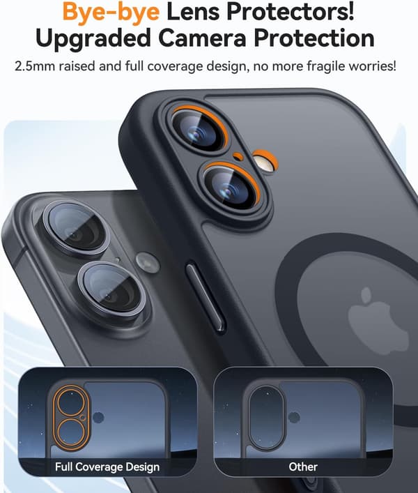 Magnetisk deksel til iPhone 16 - Forbedret versjon, full kamerabeskyttelse, MagSafe-kompatibel