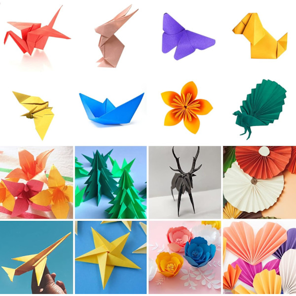 Origamipapper 50 färger 100 ark - Dubbelsidig färgad Origamiuppsättning